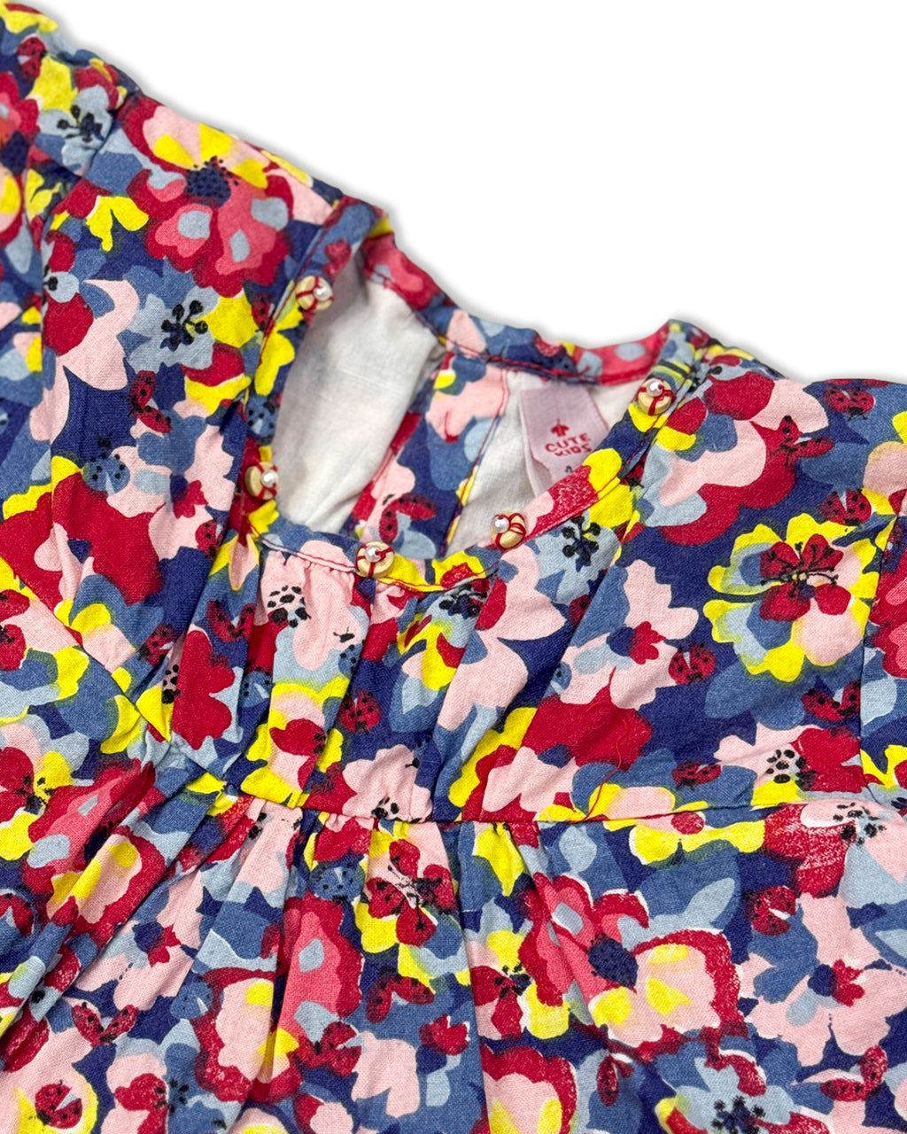 Girls Printed Frock In Multy Color