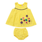 NewBorn Embroidered Co-ord Set – Yellow