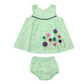 NewBorn  Embroidered Frock  – C-GREEN