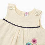 Newborn Embroidered Co-ord Set  – Off White