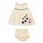 Newborn Embroidered Co-ord Set  – Off White
