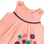 NewBorn Embroidered Co-ord Set – Peach