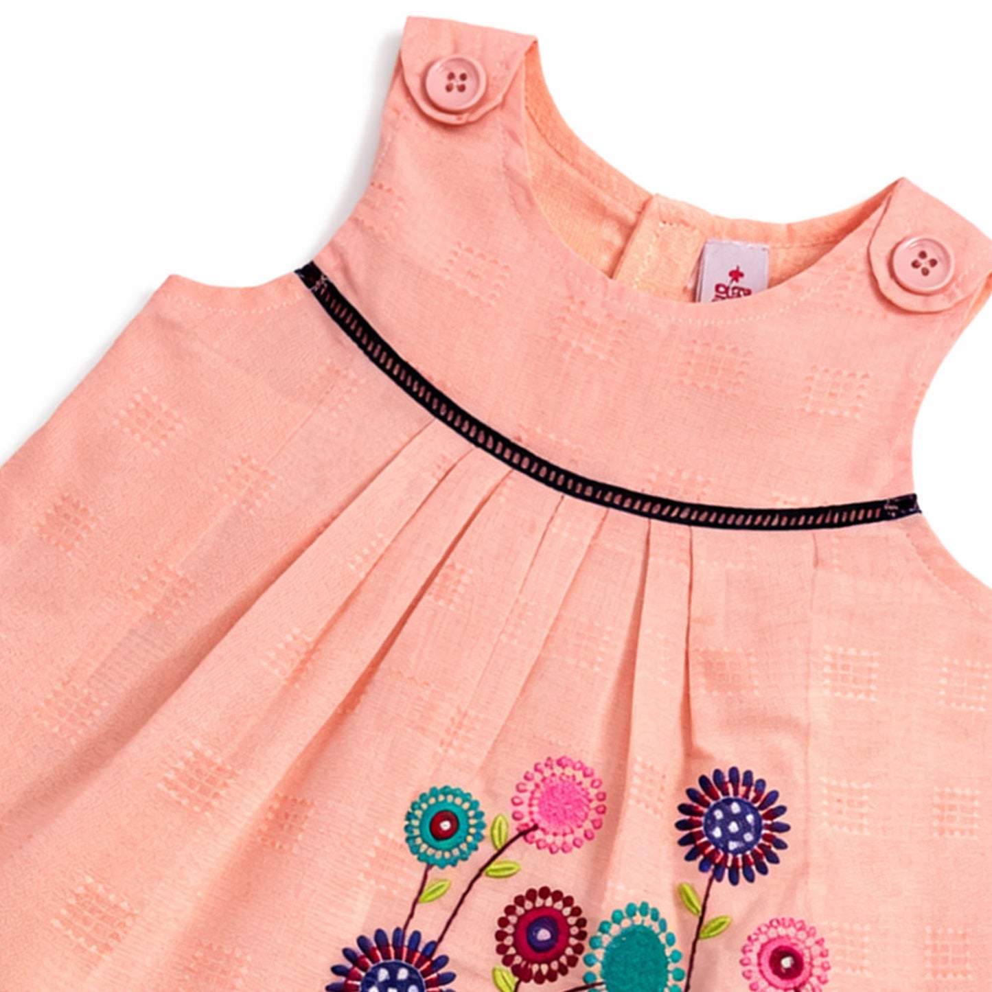 NewBorn Embroidered Frocks – PEACH
