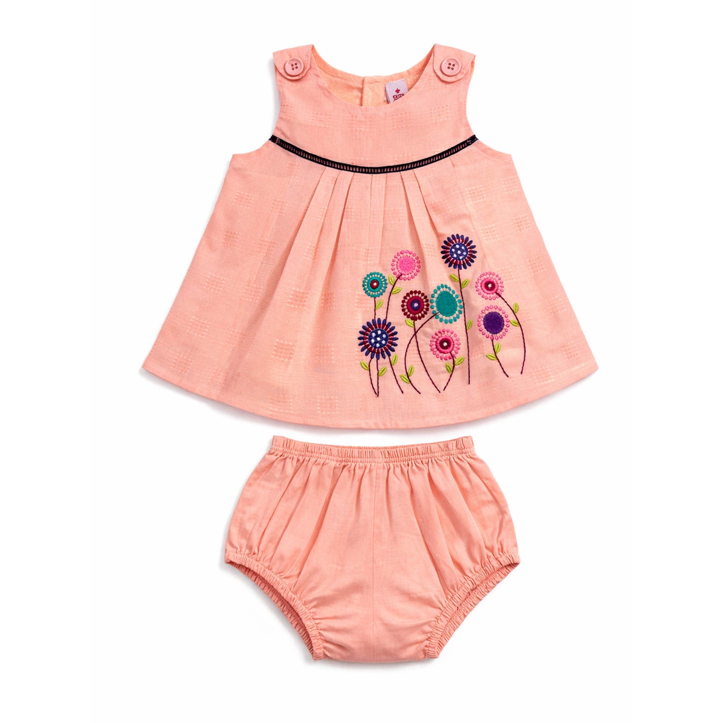 NewBorn Embroidered Frocks – PEACH