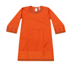 Girls Embroidered Co-ord Set - Orange