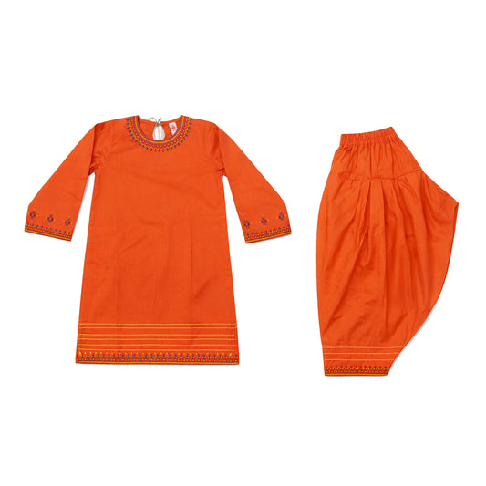 Girls Co-ord Set - ORANGE