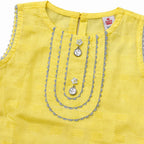 Girls Dobby Co-ord Set - Yellow