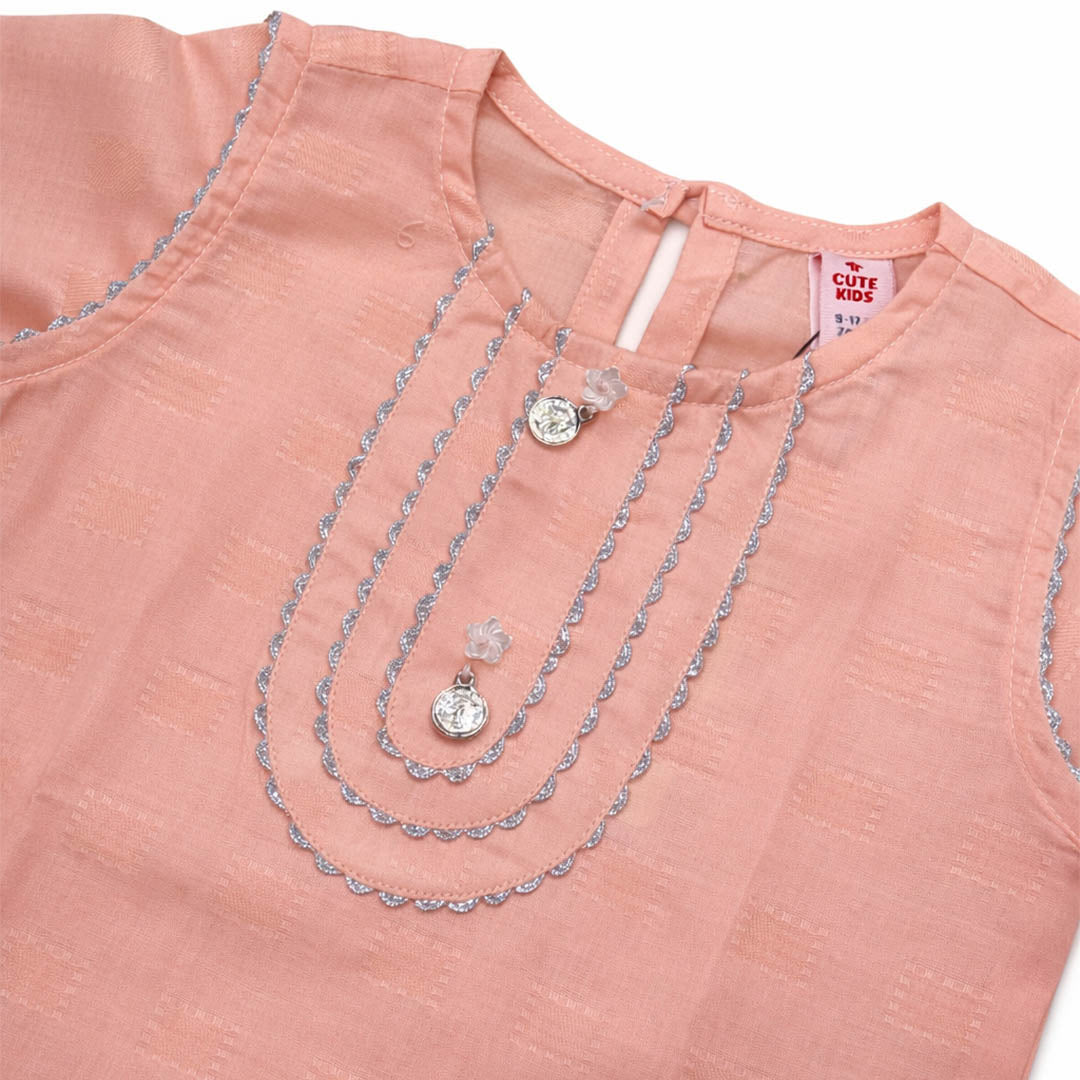 Girls Co-ord Set - Peach