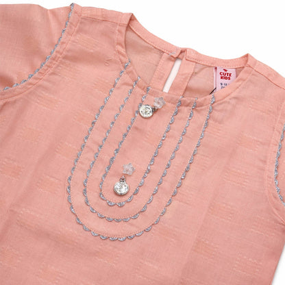 Girls Co-ord Set - Peach