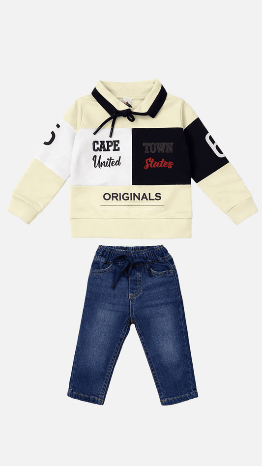 Boys Baba 2 piece Suit - Cream