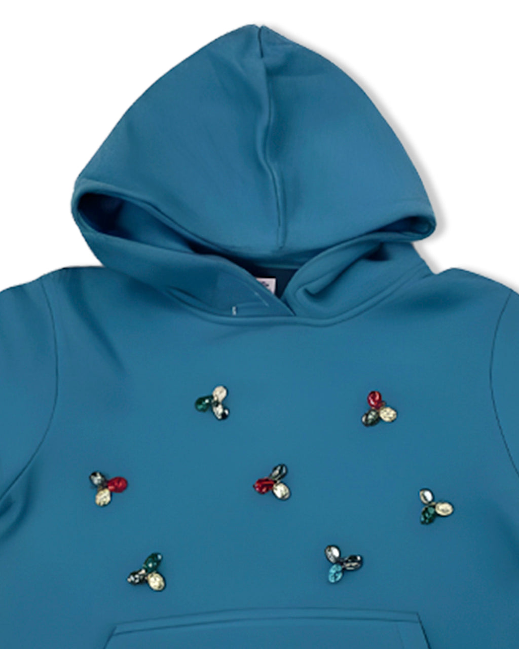 Girls Hoodie - Orange & Blue