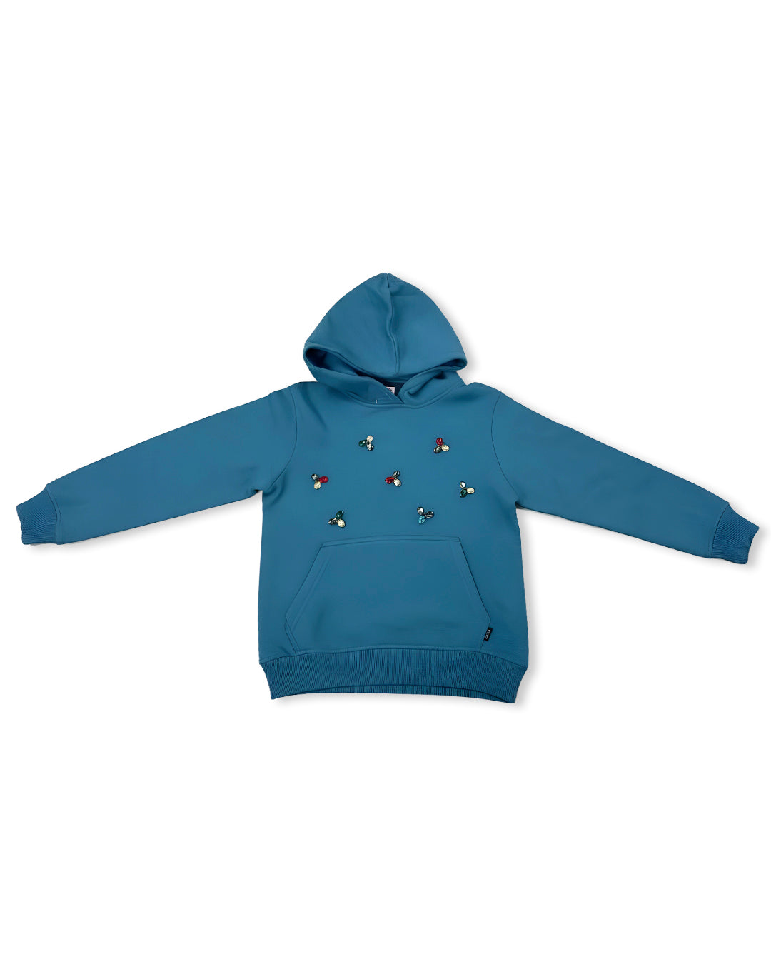 Girls Hoodie - Orange & Blue