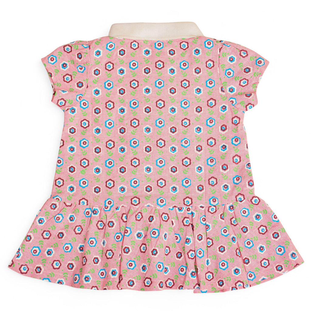 Cute Kids Newborn Frocks Rose Quartz Floral Design - Cute Kids