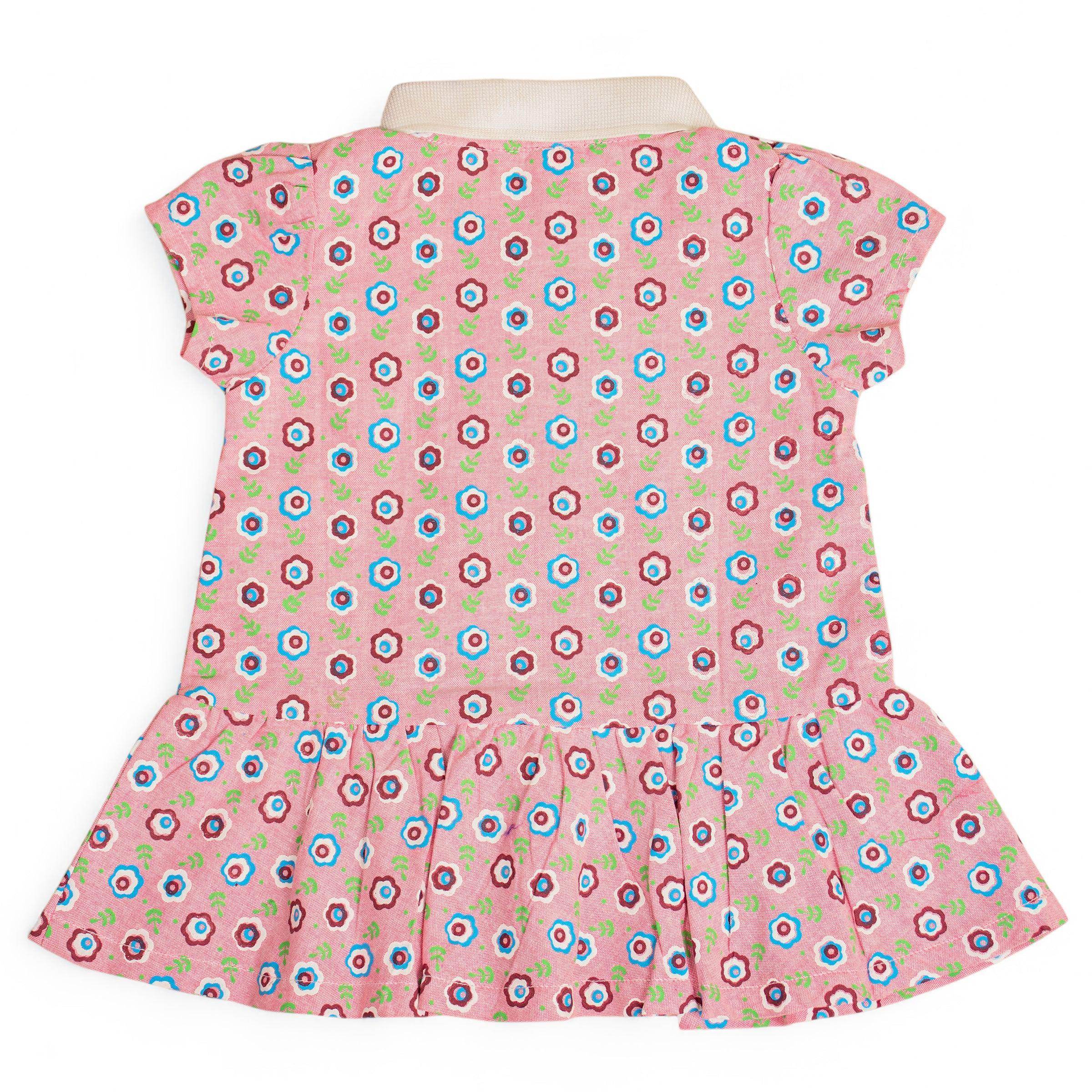 Cute Kids Newborn Frocks Rose Quartz Floral Design - Cute Kids